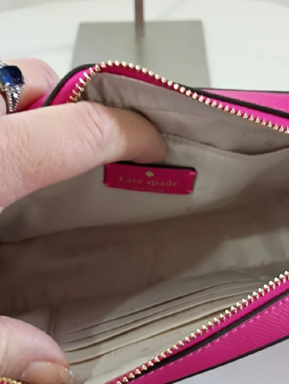 Kate Spade Staci Mini Saffiano Leather Hot Pink Crossbody Camera Bag
